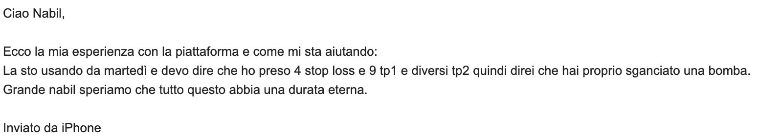 Testimonianza Cliente